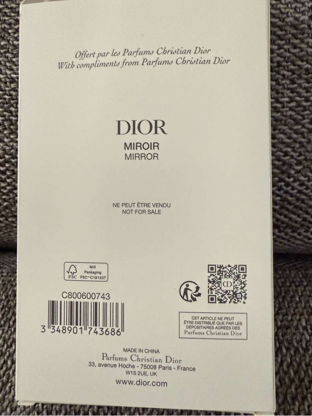Dior Beauty Black Quilted Faux Leather Card Holder Mirror Phone New Authentic - Picture 16 of 16